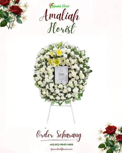Krans Bunga Duka Cita di Pranti